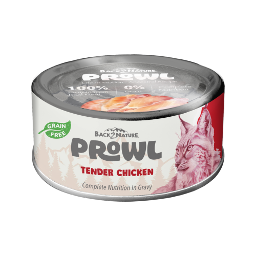 Back2Nature - Prowl #CP001 All Life Stages ((Tender Chicken)) in Gravy Grain Free 嫩滑雞肉貓罐 全齡貓肉汁 無穀物主食罐 75g